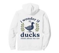 Art ornithologique Mignon « Je me Demande si Les Canards pensent à Moi Aussi » Sweat à Capuche