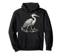 Art ornithologique Vintage Blue Heron Sweat à Capuche