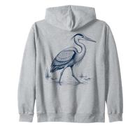 Art ornithologique Vintage Blue Heron Sweat à Capuche
