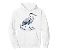 Art ornithologique Vintage Blue Heron Sweat à Capuche
