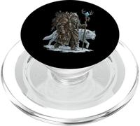 Art païen du chaman Loup druide Nordique amanita Champignon païen PopSockets PopGrip pour MagSafe
