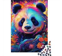 Art Panda Animals Puzzle 1000 Pièces Cadeau Unique Jeu Éducatif Challenge Toy À De Qualité Supérieure Peinture Art pour Adultes Et Enfants À Partir De 12 Ans 1000pcs (75x50cm)