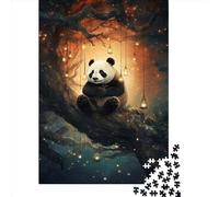 Art Panda Animals Puzzle 1000 Pieces Cadeau Unique Jeu Éducatif Défi Jouet À De Qualité Supérieure Peinture Art pour Adultes Et Enfants À Partir De 14 Ans 1000pcs (38x26cm)