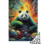 Art Panda Animals Puzzle 1000 Pièces Cadeau Unique Jeu Éducatif Défi Jouet À De Qualité Supérieure Peinture Art pour Adultes Et Enfants À Partir De 14 Ans 1000pcs (75x50cm)