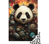 Art Panda Animals Puzzle 1000 Pieces Cadeau Unique Jeu Éducatif Défi Jouet À De Qualité Supérieure Peinture Art pour Adultes Enfants 1000pcs (38x26cm)