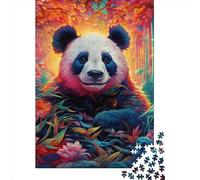 Art Panda Animals Puzzles 1000 Pièces Cadeau Unique Jeu Éducatif Challenge Toy À De Qualité Supérieure Peinture Art pour Adultes Et Enfants À Partir De 12 Ans 1000pcs (75x50cm)