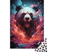 Art Panda Animals Puzzles 1000 Pièces Cadeau Unique Jeu Éducatif Challenge Toy À De Qualité Supérieure Peinture Art pour Adultes Enfants 1000pcs (38x26cm)