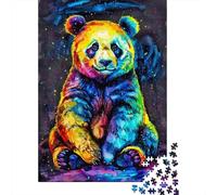 Art Panda coloré 1000 Pièces Carton Épais Puzzle Premium Collecteurs Décompression Défiant Décoration Murale Idée Cadeau 38x26cm/1000pcs