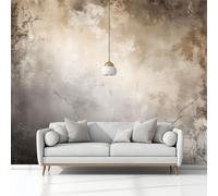 Art Papier Peint Intissé Mural Rétro Shabby Chic Gris, 3D Moderne Papier Peint Panoramique Salon Chambre à Coucherr Salle - Muraux Photo Décoration 368x254 cm