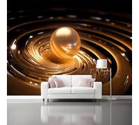 Art Papier Peint Panoramique 250 X 175 Cm Résumé Moderne Toison Mur Xxl Moderne Décoration Murale Salon Or Spirale Boule Doréechambre Á Coucherr Bureau Salle