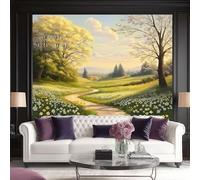 Art Papier Peint Panoramique 300 X 210 Cm Impressionnisme Route Pastoraletoison Mur Xxl Moderne Décoration Murale Salon Scène De Route Fleurie Pastoralechambre Á Coucherr Bureau Salle