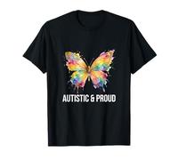 Art Papillon Arc-en-Ciel autiste et Fier T-Shirt
