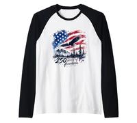 Art Patriotique : Aigle et Drapeau des États-Unis Manche Raglan