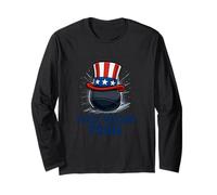 Art Patriotique du Hockey Puck Nation Pride Manche Longue