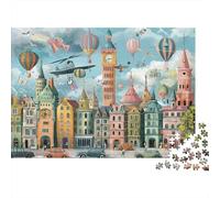 Art Paysage cité Puzzle 1000 Pièces Adulte sans Poussière,Jeu De Puzzle À Assembler Soi-même Ultra Difficult Puzzle pour Un Jeu De Puzzle De Fête, pour Les Amateurs D'énigmes