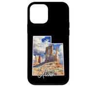 Art Paysager Aquarelle de l'Utah pour Amateurs de Nature Coque pour iPhone 12 Mini