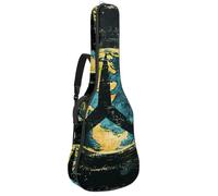 Art Peace Icon Sac pour guitare acoustique avec 2 poches, bandoulière réglable et crochet arrière, convient pour guitares électriques, basses et guitares classiques, Icône Art Peace, 42.9x16.9x4.7 in,