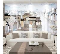 Art Peint À La Main Architecture Maison Pont De Pierre Ville D'Eau Papier Peint 3D Installation Facile Intissé Tapisserie Bureau Salon Canapé Chambre Décoration Murale-430cm×300cm