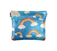 Art Peinture à l'huile Bleu arc-en-ciel Mode Femmes Porte-monnaie Portefeuille Mignon Mini Sac de Maquillage pour Femmes Guarda Monedas para Carro