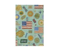 Art Peinture Rétro Américain Vert Extérieur Drapeaux Bannière pour Décoration Extérieure 28 x 40 Double Face