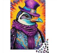 Art Penguin Puzzles 1000 Pieces Cadeau Unique Jeu Éducatif Défi Jouet À De Qualité Supérieure Peinture Art pour Adultes Et Enfants À Partir De 12 Ans 1000pcs (75x50cm)