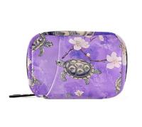 Art Pilulier Tortue d'eau Reptile Violet avec compartiments amovibles Grand format