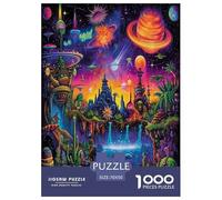 Art planétaire Fantastique 1000 Pièces Astronomie pour Adultes Puzzles Cadeaux d'anniversaire pour Noël Jeu De Défi Familial Décoration Jeux Éducatifs Relaxation Et Sagesse 70x50cm/1000pcs
