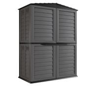 Art Plast - Abri de Jardin extérieur 151x83x200 cm Gris Anthracite - Cabanon de Rangement Polypropylène Durable Anti-UV - Double Porte et Plancher Intégré pour Outils et Mobilier de Jardin