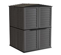 Art Plast - Abri de Jardin Extérieur 5500L Gris Anthracite - Polypropylène 151x208x200 - Cabanon de Jardin Plancher intégré