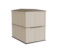 Art Plast - Abri de Jardin Extérieur XL 5500L en Polypropylène Recyclé Beige 3,14 m². Double Paroi Renforcée, Anti-UV, Anti-Humidité, 8 Grilles de Ventilation, Montage Rapide 25 Min