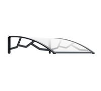 Art Plast - Auvent de Porte d'Entrée et fenêtre 100 x 100 cm - Polycarbonate Anti UV Marquise Extérieure Bras Polypropylène