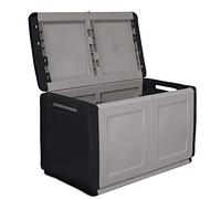 Art Plast - Coffre de rangement 230L Gris Noir 96 x 53 x H57cm Poignées de transport Design Jardin Extérieur