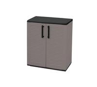 Art Plast Armoire à chaussures Easy - polypropylène, charnières acier, étagère réglable, Gris foncé