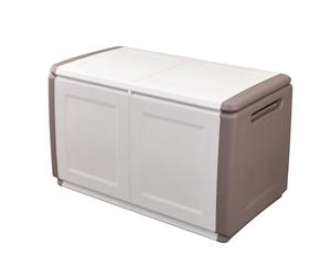 Art Plast Tronc de conteneur polyvalent en polypropylène, boîte pleine longueur, 100% Made in Italy, 96x53h57 cm, couleur gris clair