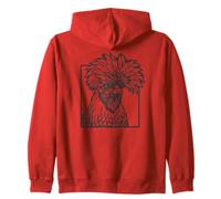 Art polonais en Forme de Ligne de Poulet - Motif Animal de Ferme Amusant Sweat à Capuche