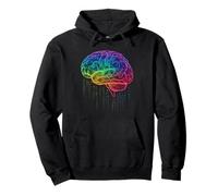 Art polygone Abstrait géométrique Cerveau coloré Sweat à Capuche