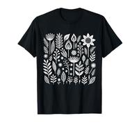 Art Populaire botanique Floral Vintage Nature Fleurs imprimé T-Shirt