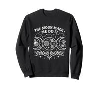 Art Populaire céleste Lune Étoiles Planètes Phases Lunaires Vintage Sweatshirt