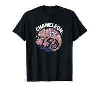 Art Populaire Floral caméléon - Graphique botanique Reptile T-Shirt