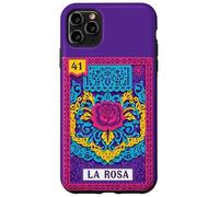 Art Populaire Floral coloré d'inspiration Mexicaine Rose 41 La Rosa Coque pour iPhone 11 Pro Max