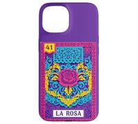 Art Populaire Floral coloré d'inspiration Mexicaine Rose 41 La Rosa Coque pour iPhone 15