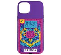 Art Populaire Floral coloré d'inspiration Mexicaine Rose 41 La Rosa Coque pour iPhone 15 Plus