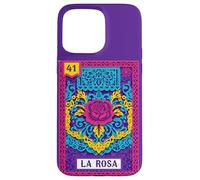 Art Populaire Floral coloré d'inspiration Mexicaine Rose 41 La Rosa Coque pour iPhone 15 Pro Max