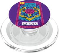 Art Populaire Floral coloré d'inspiration Mexicaine Rose 41 La Rosa PopSockets PopGrip pour MagSafe