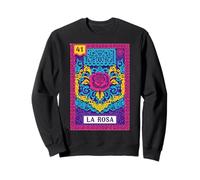 Art Populaire Floral coloré d'inspiration Mexicaine Rose Sweatshirt