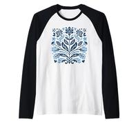 Art Populaire scandinave Fleurs Cottagecore Nature Top Manche Raglan