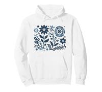 Art Populaire scandinave Fleurs Cottagecore Nature Top Sweat à Capuche