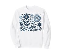 Art Populaire scandinave Fleurs Cottagecore Nature Top Sweatshirt