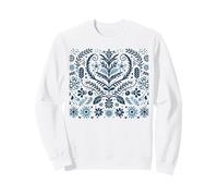 Art Populaire scandinave Fleurs Cottagecore Nature Top Sweatshirt