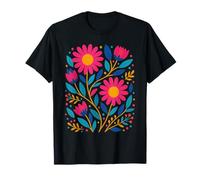 Art Populaire scandinave Fleurs Cottagecore Nature Top T-Shirt